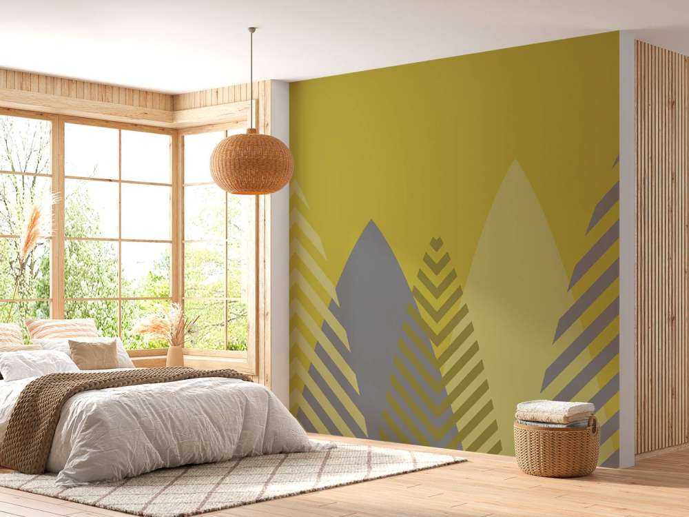 High mountains, yellow