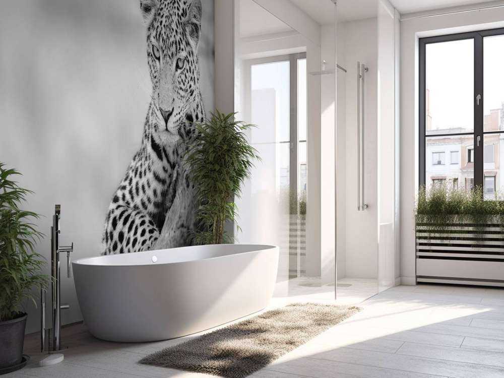 Leopard black, white