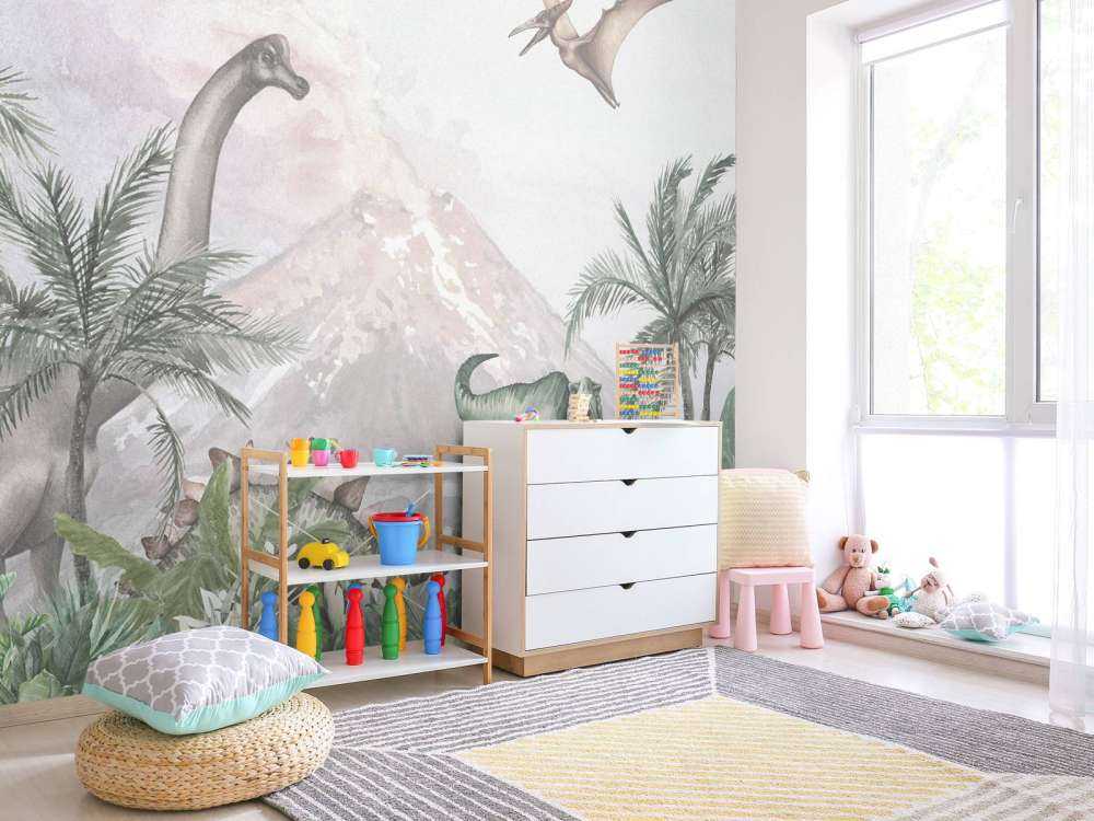 Dino's near a volcano