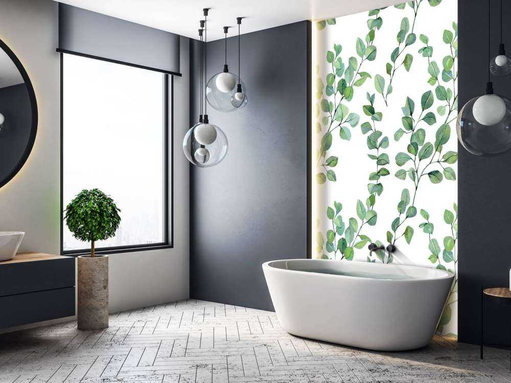 Watercolor leaves and branches