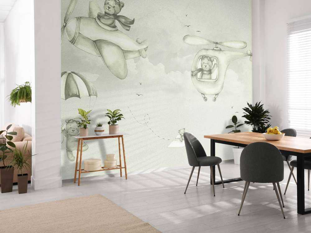 Bear pilots in green