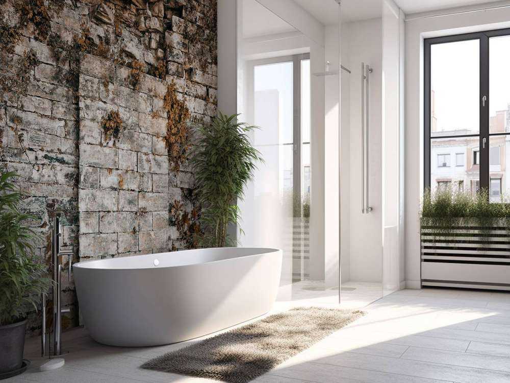 Vegetated wall in autumn