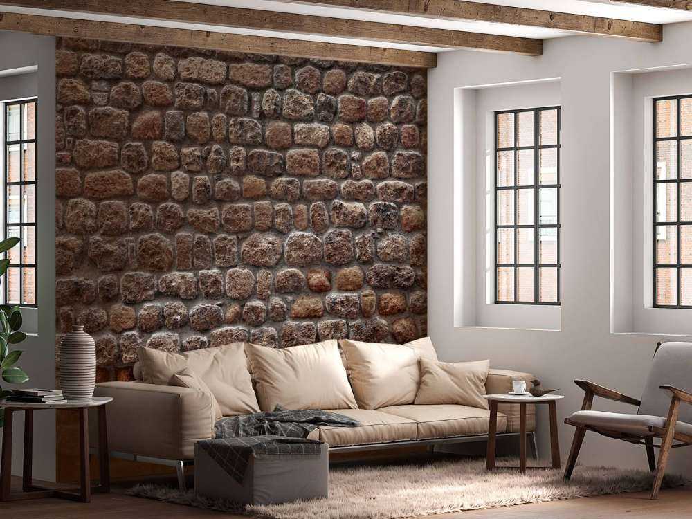 Wall with large stones