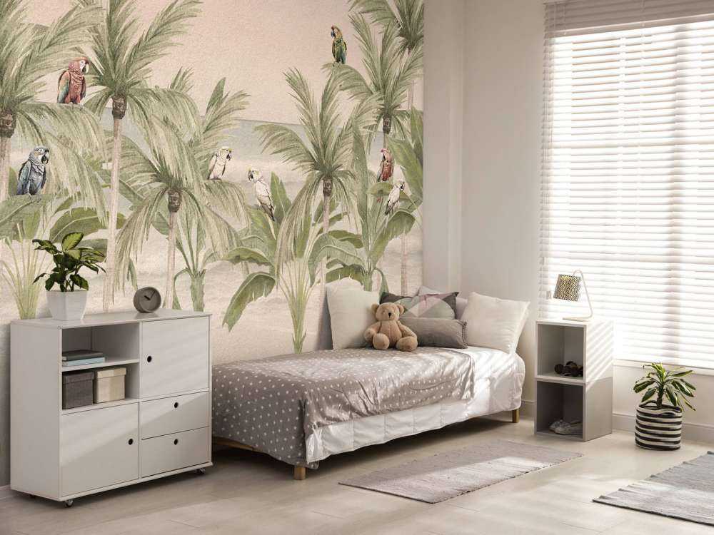 Parrots on the beach