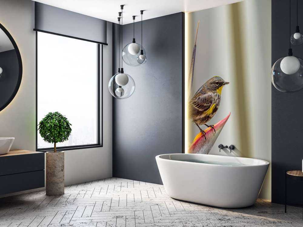 Paradise flower with bird