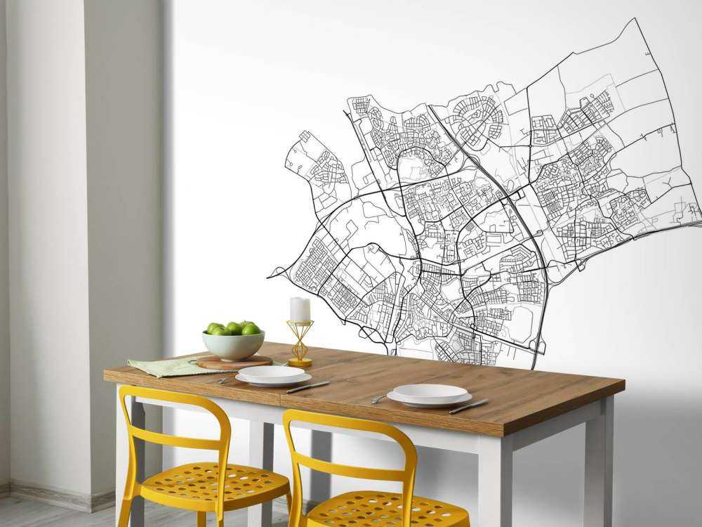 Map of Den Bosch, white