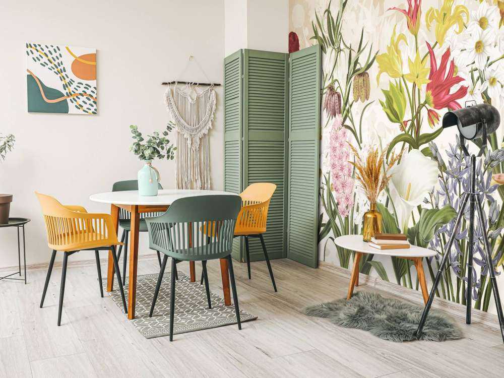 Spring Flowers - Warm Honey Beige