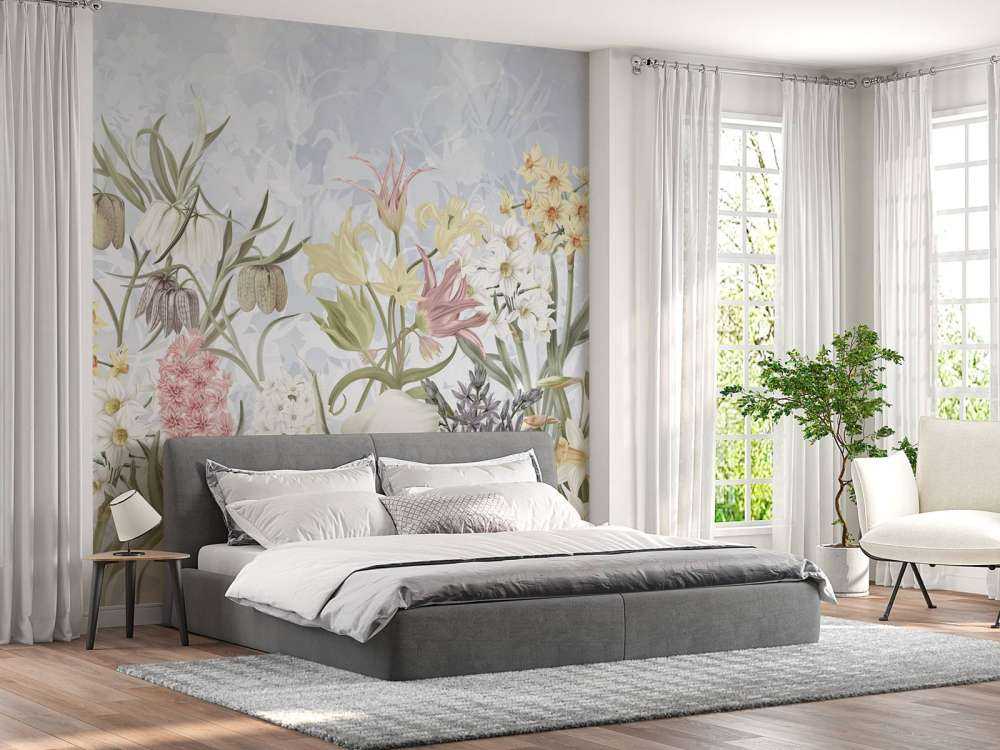 Spring Flowers - Soft Sky Blue