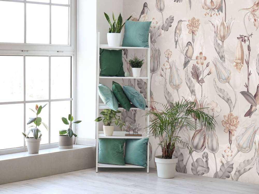 Spring Hummingbird Symphony - Vintage Sepia Bloom