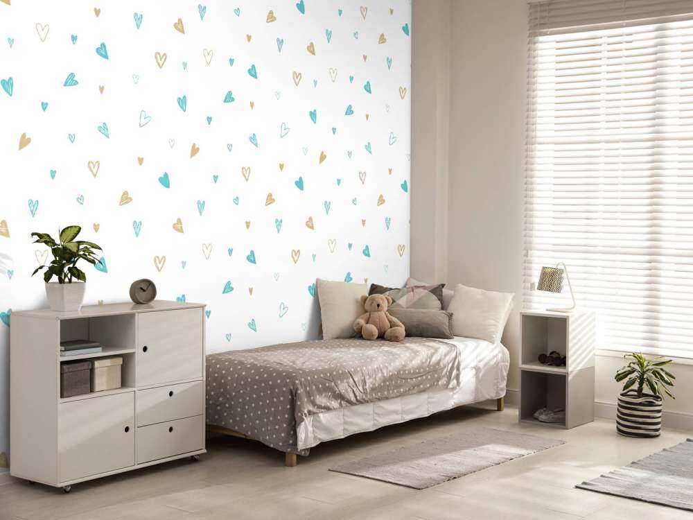 Mint and golden hearts