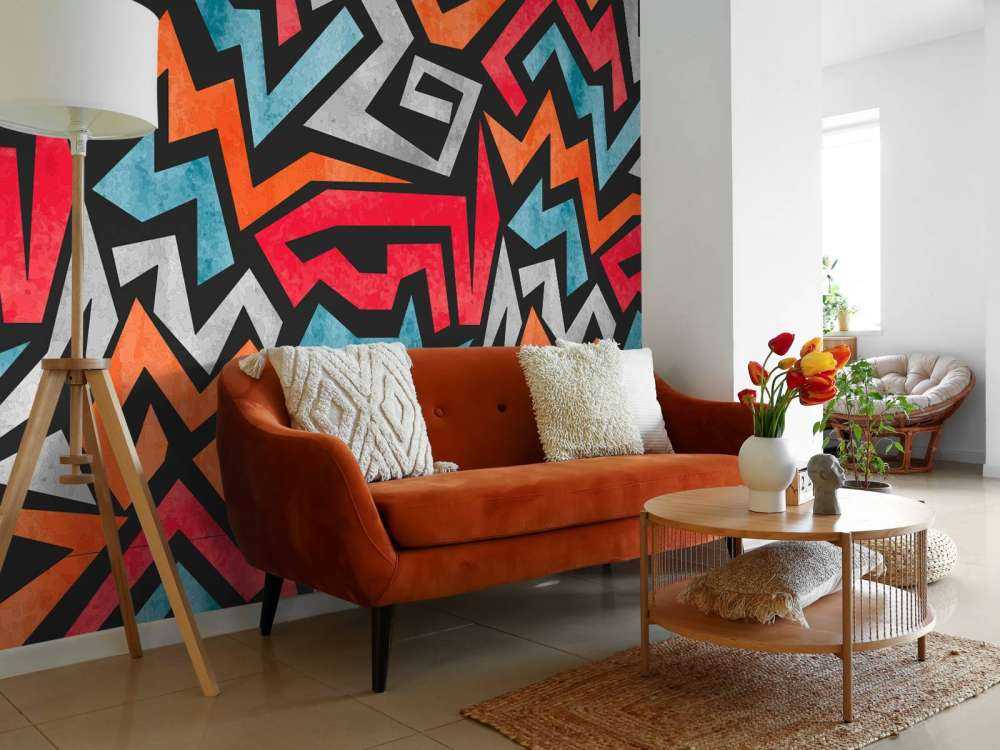 Colourful graphic print