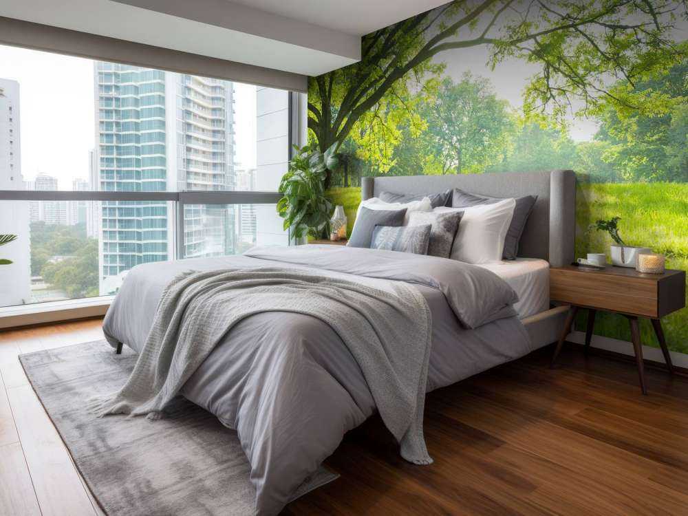 Beautiful tree with green grass