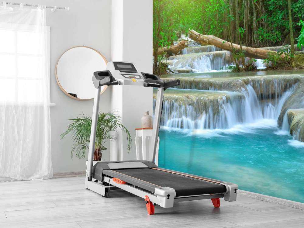 Wide waterfall in the forest