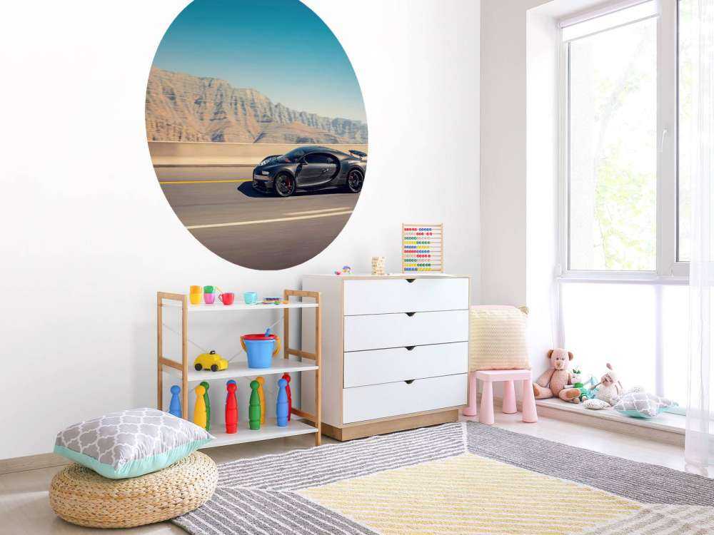 Hypercar against mountainous landscape