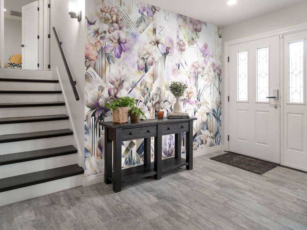 Huge Watercolor Irises Violet