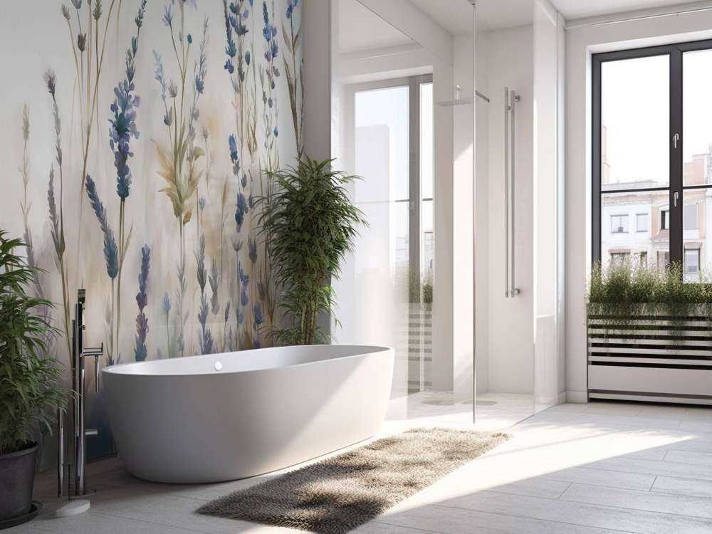 Lavender Glade Seamless Soft Blue