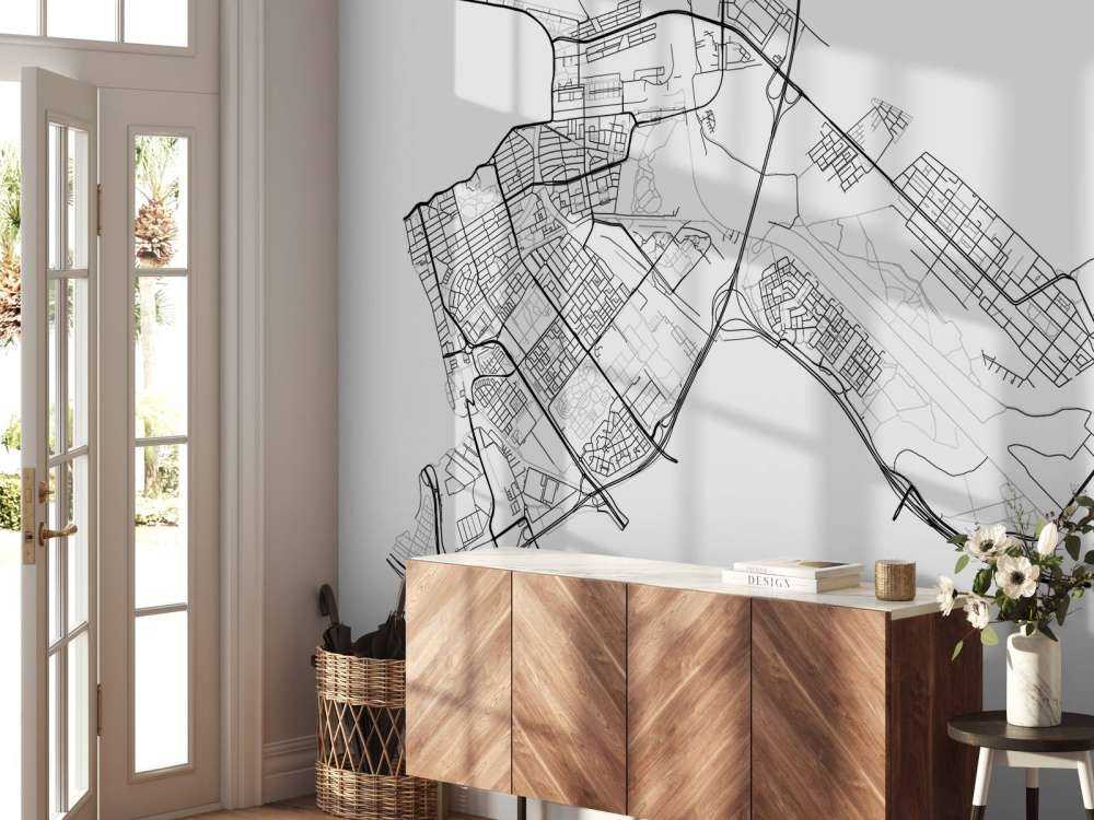 Map Amsterdam east, white