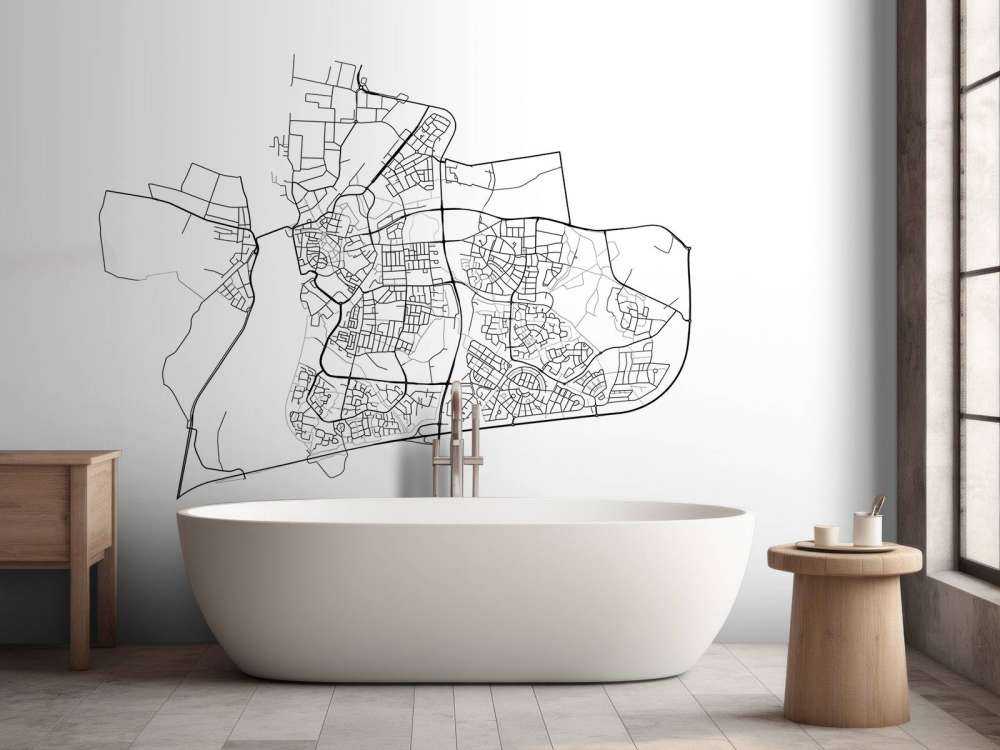 Map of Zutphen, white 