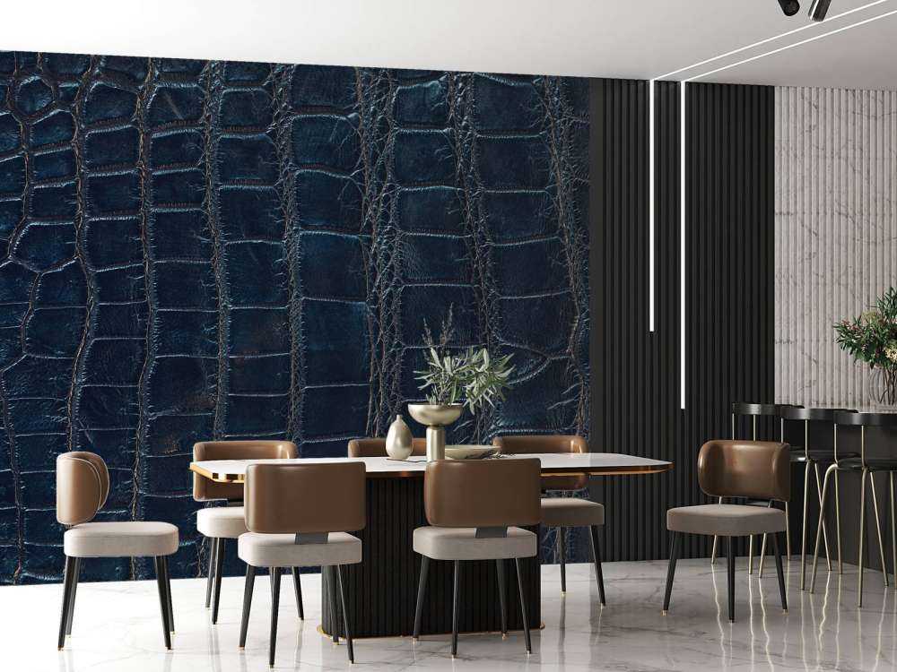 Shiny crocodile skin