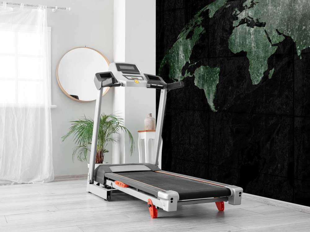 Green world map on concrete