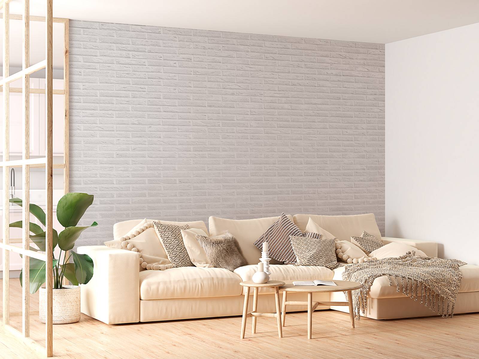 White brick wall
