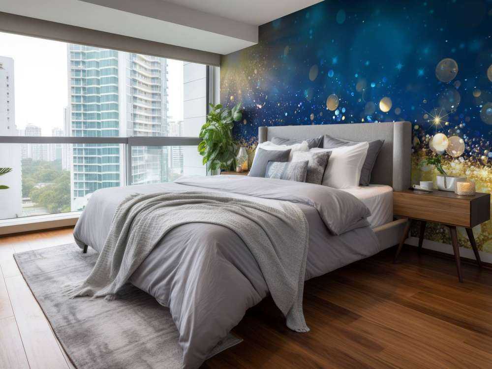 Star in shimmering night