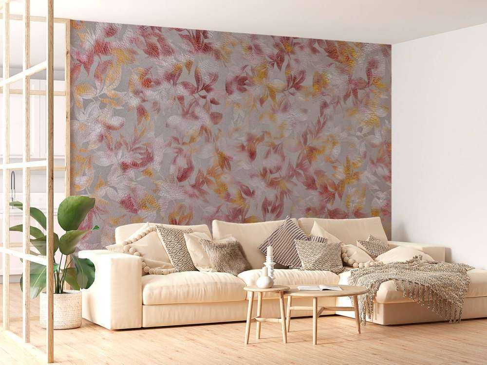Flowers on grey background