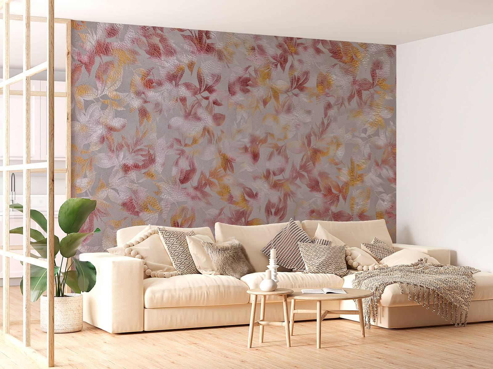 Flowers on grey background