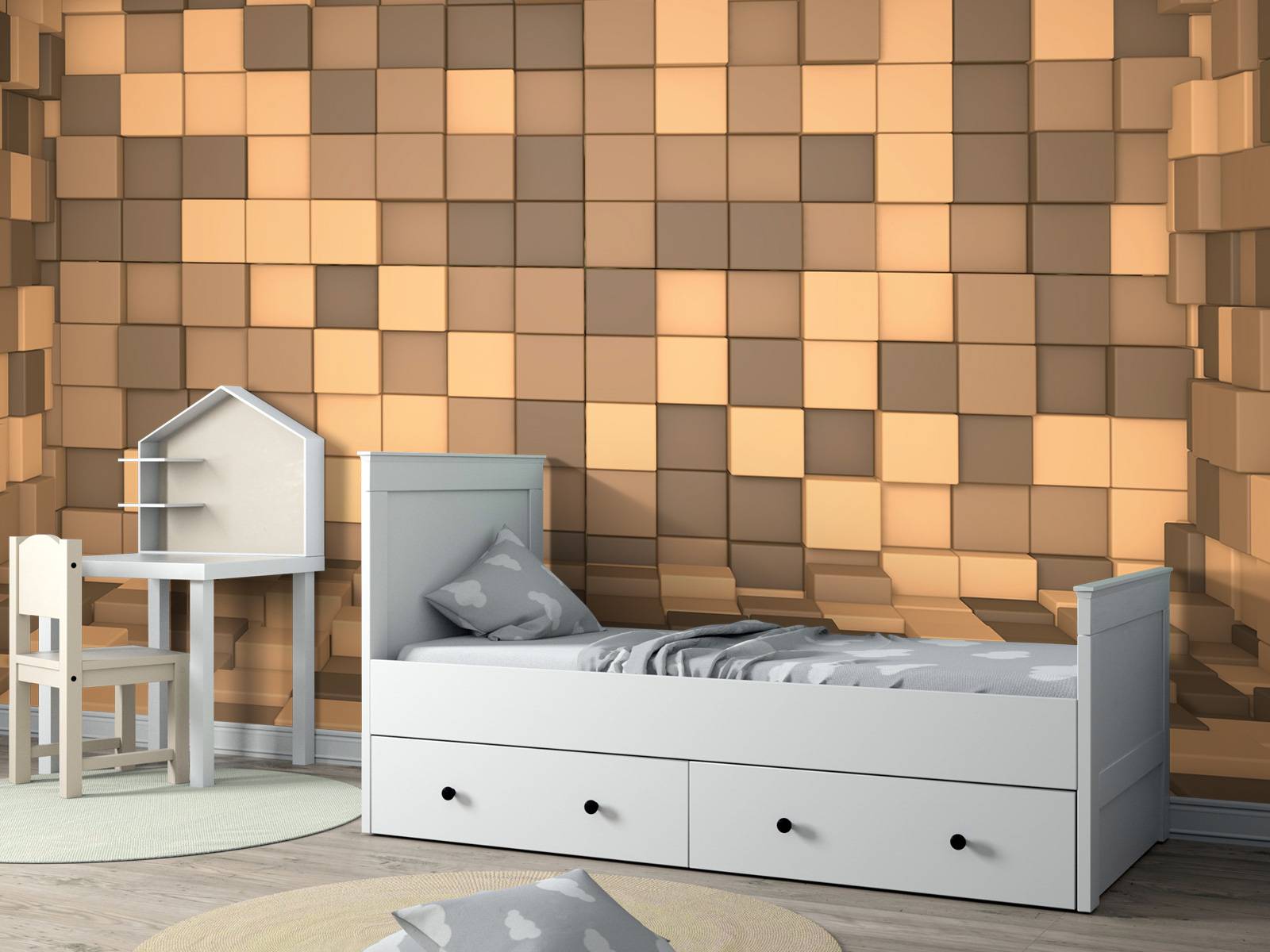 3D Minecraft block