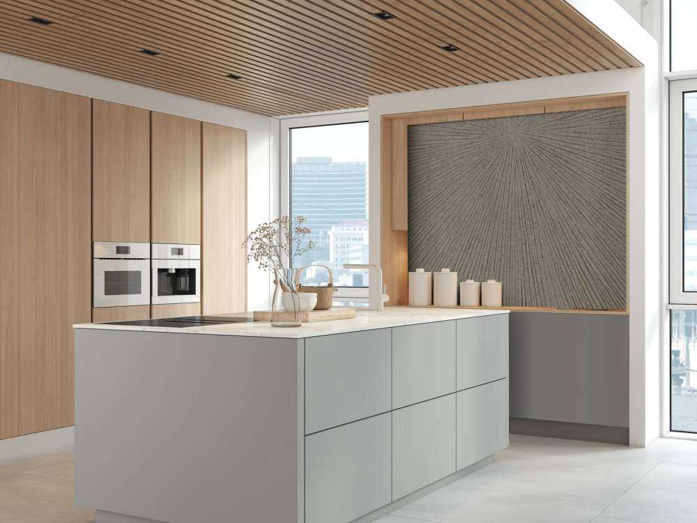 Structure with lines in sand color