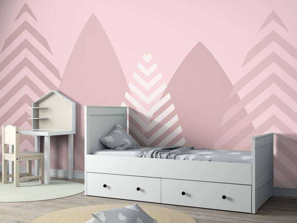 High mountains, pink