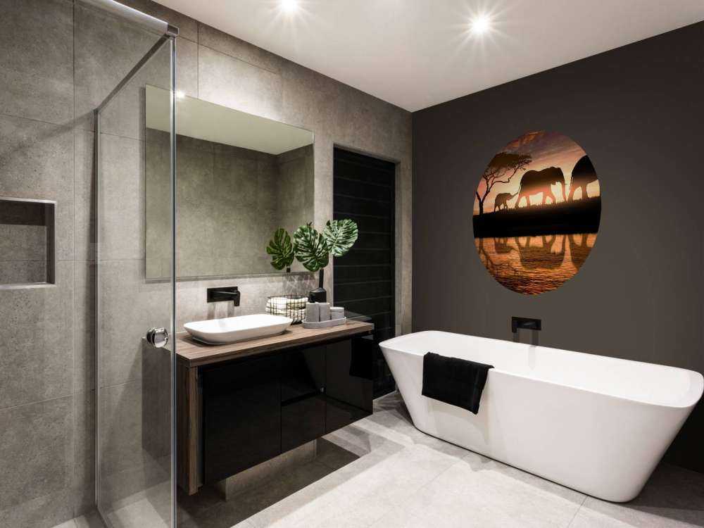 Elephants in savannah