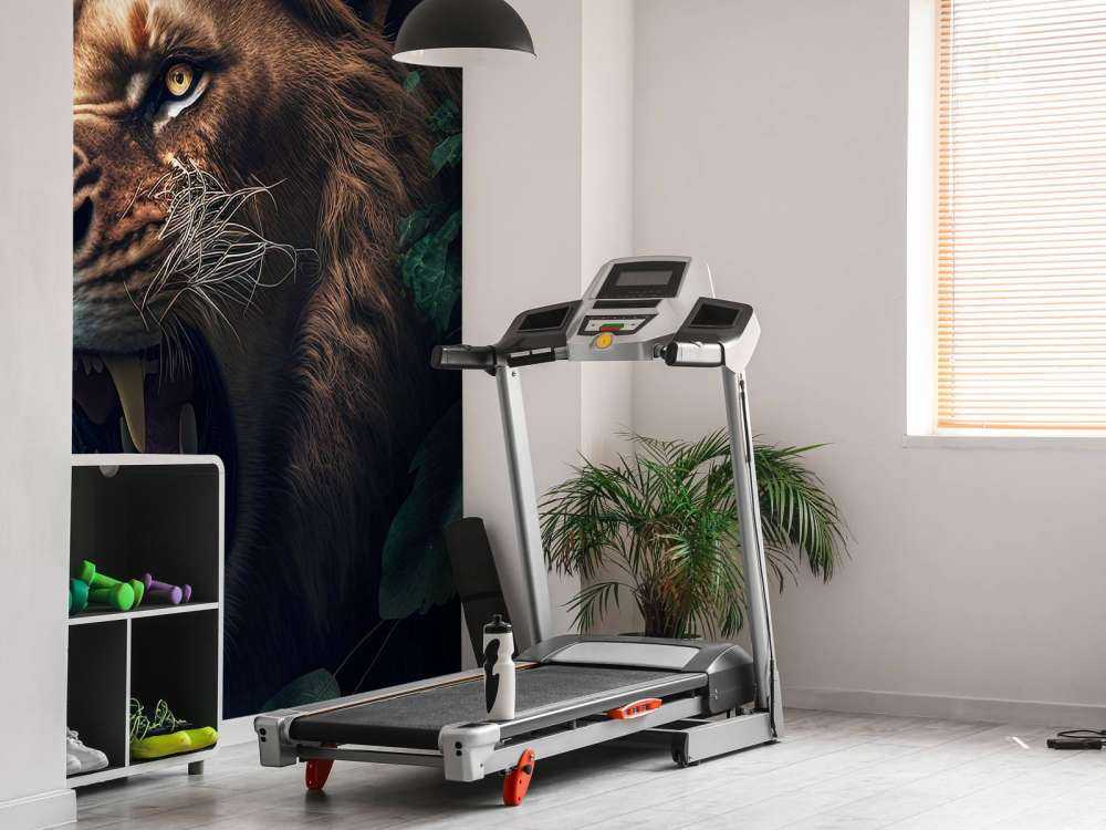Lion in the jungle
