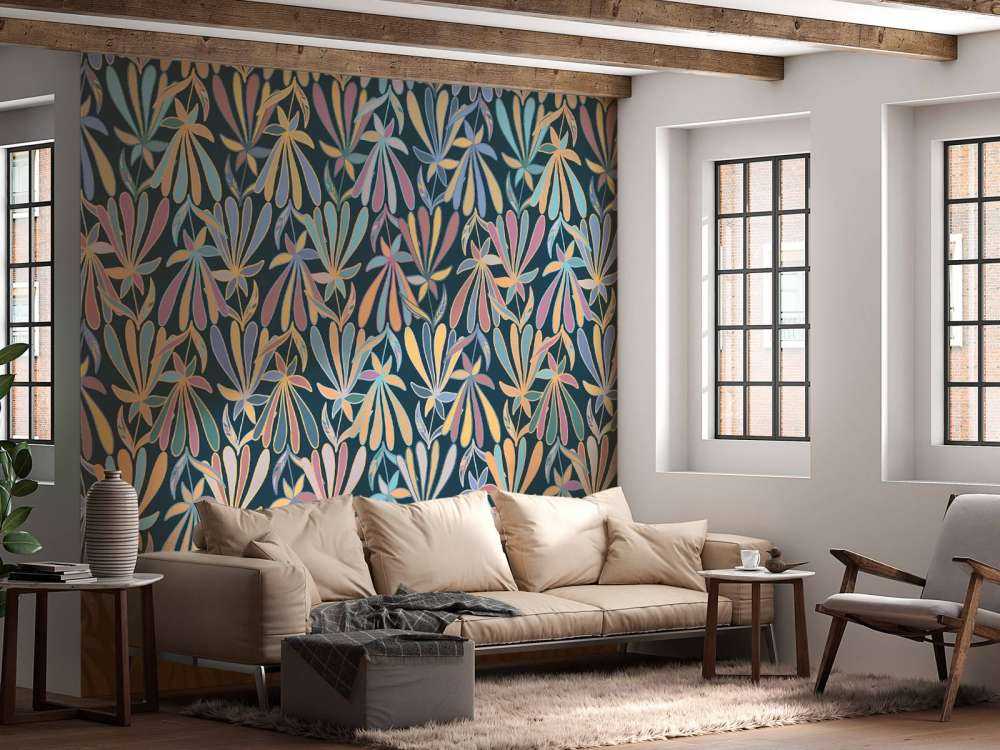 Flowers in pastel shades