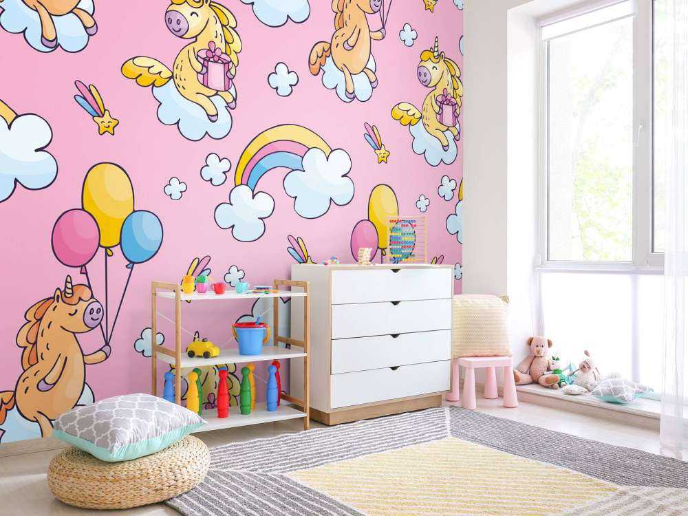 Unicorns with balloons