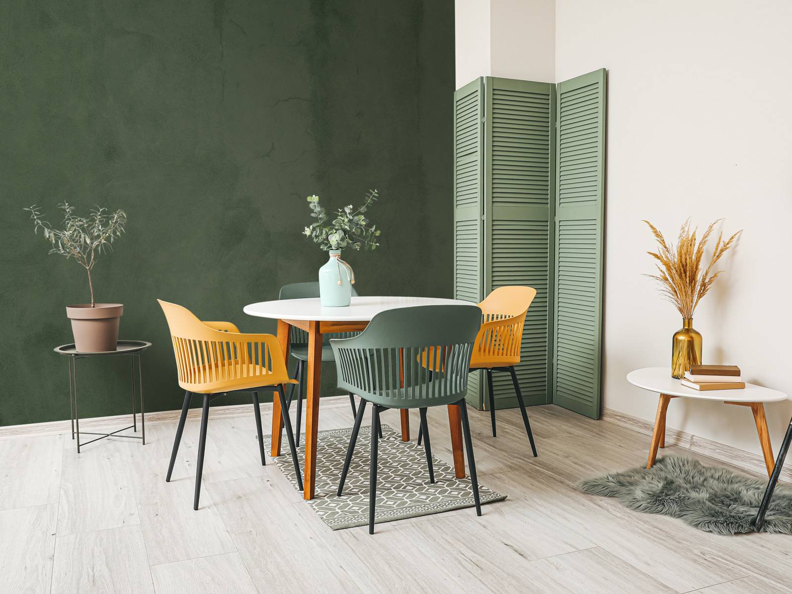 Olive green concrete