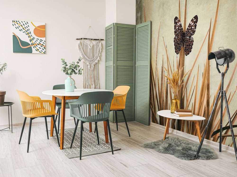 Butterfly near old wall