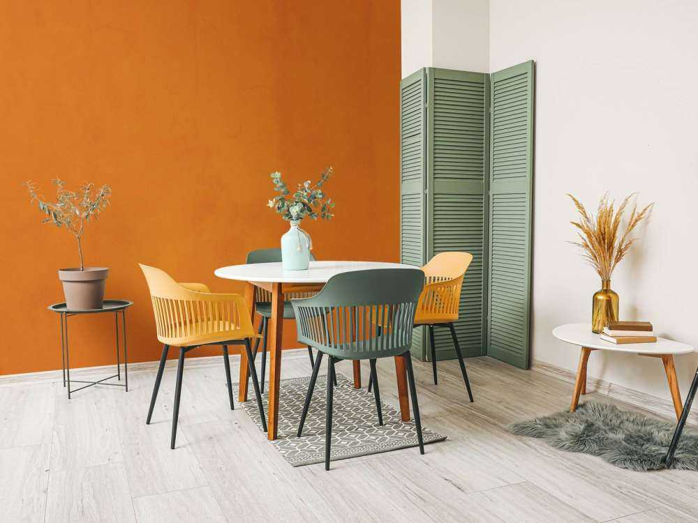 Orange brown concrete