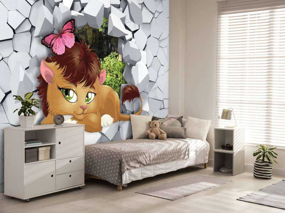 Lion in a wall