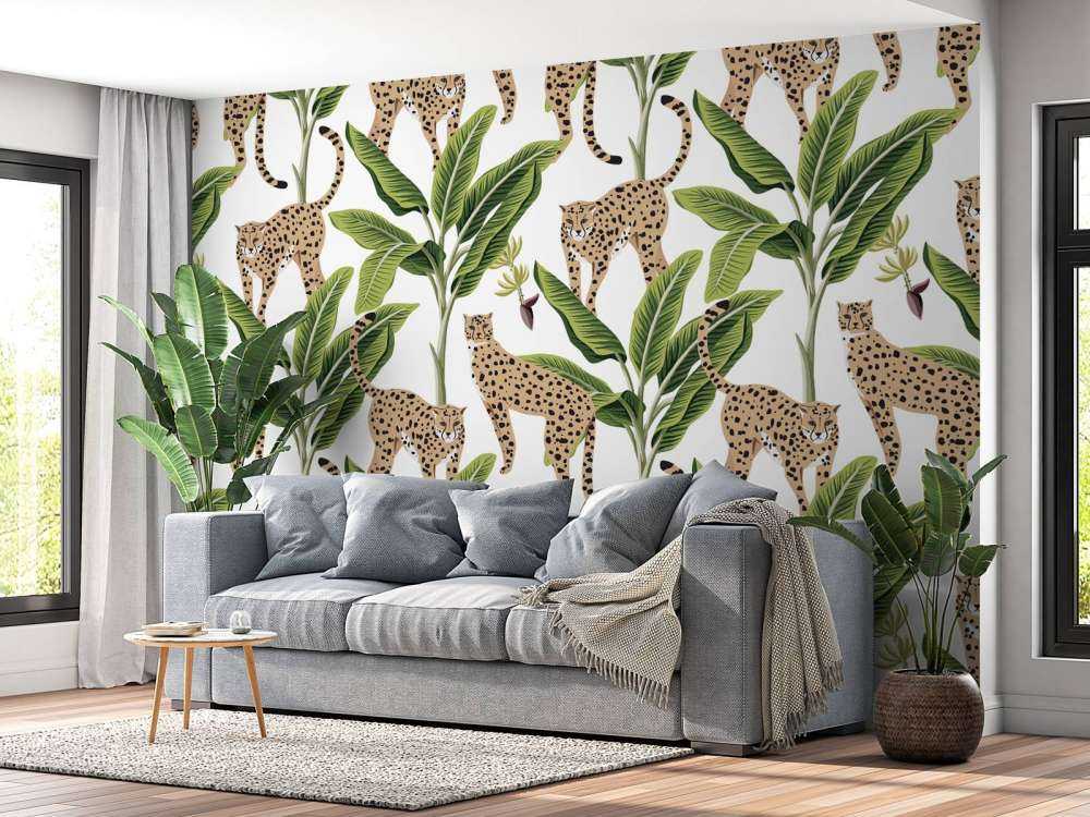 Cheetah between the trees