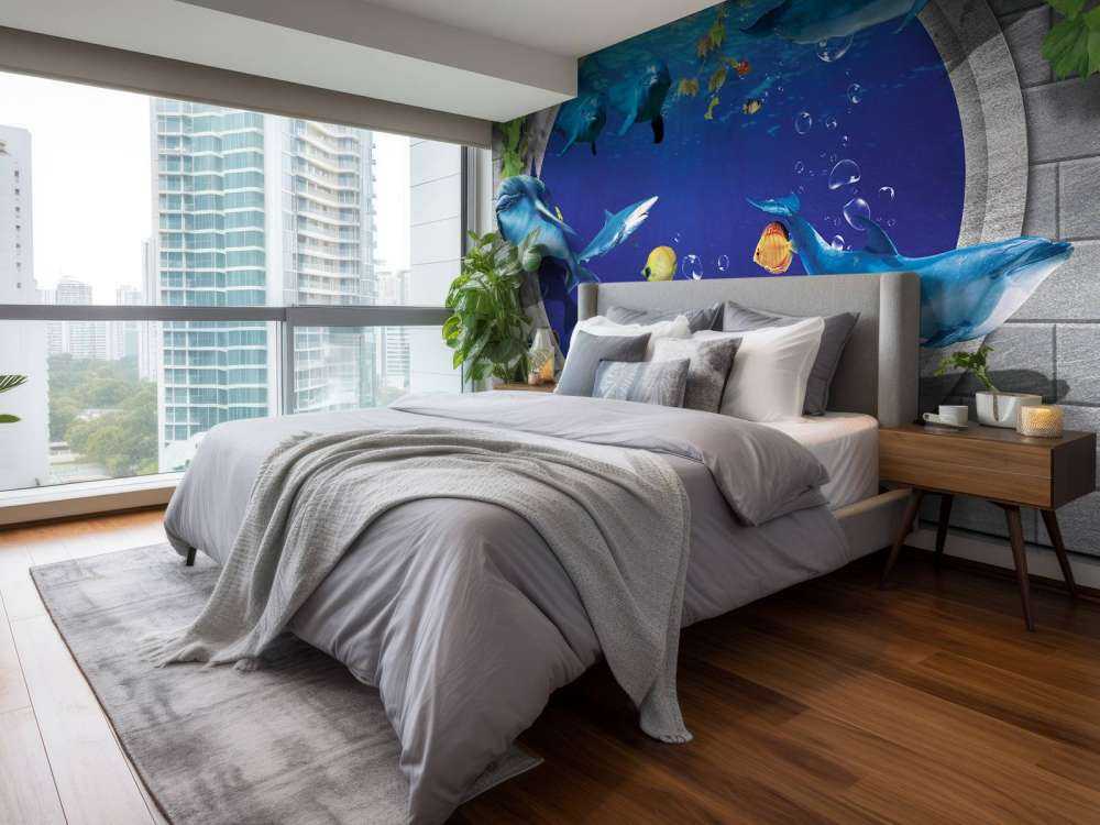 Dolphins through the wall