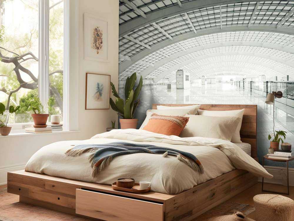 Modern hall with rounding