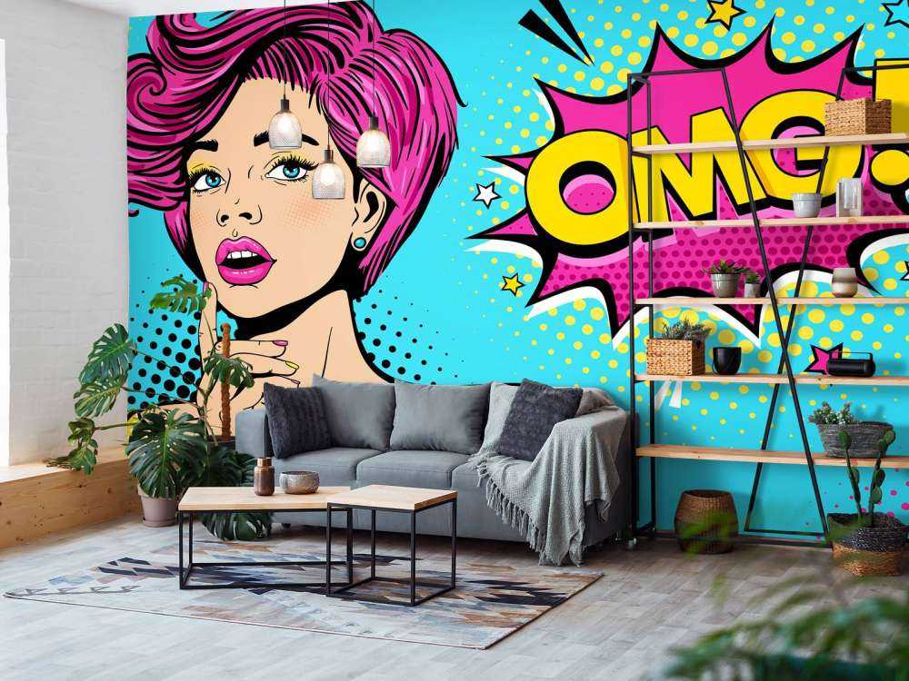 Woman in pop art style