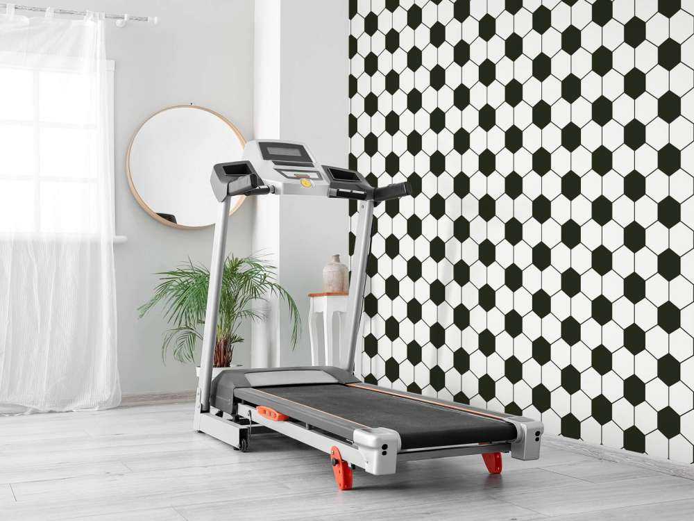 Black and white geometric polygons