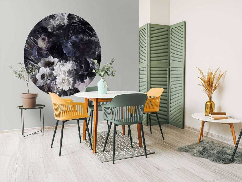 Big bouquet with blue anemones