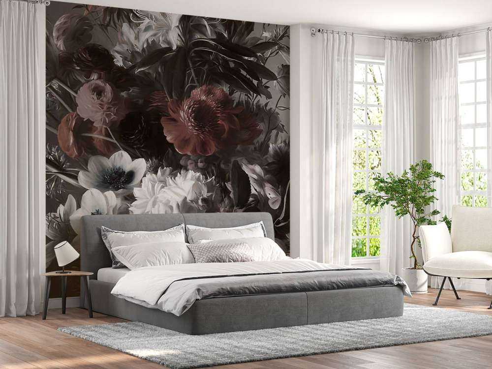 Big bouquet with pink anemones