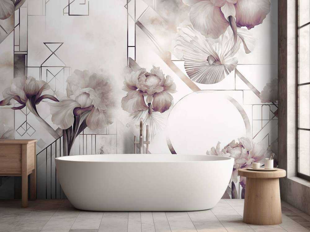 Watercolor Geometry Brown