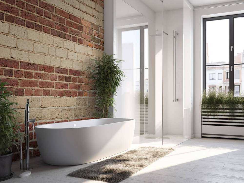 Muur met verschillende soorten bakstenen