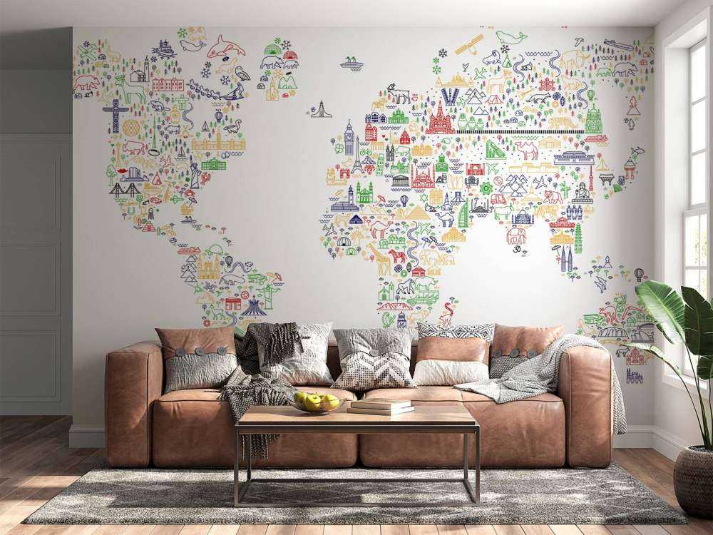 Abstracte wereldkaart