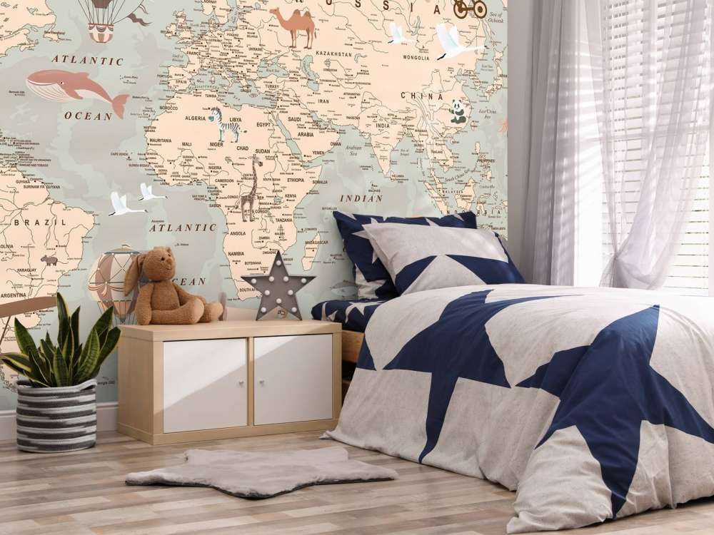 Beige world map